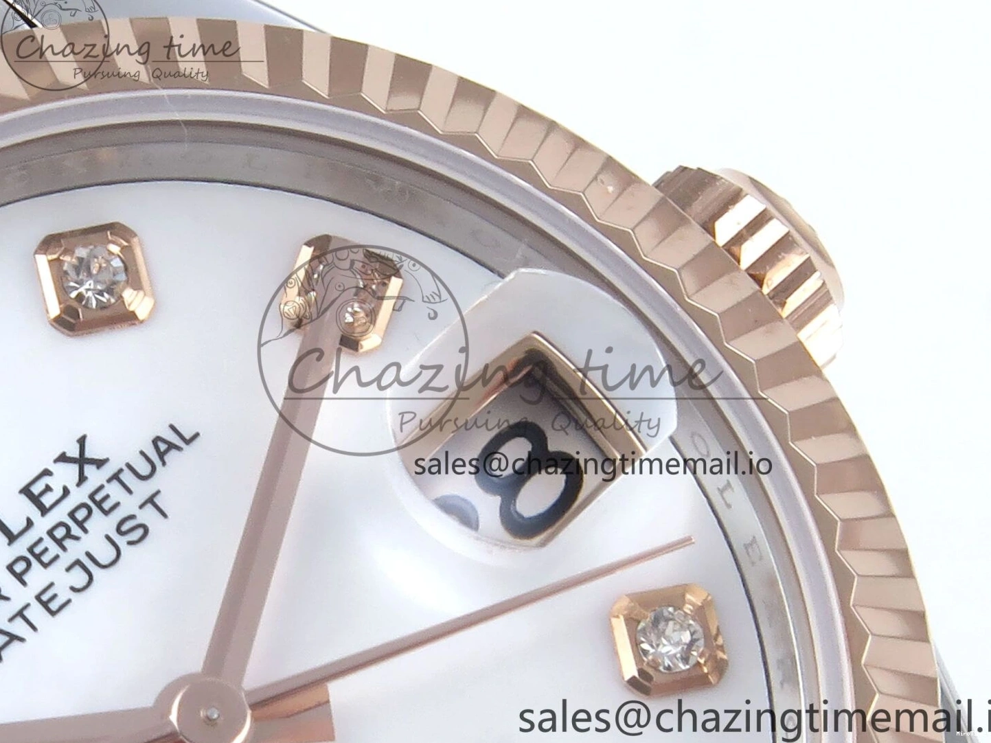 MiroTime 0102 QuickDry DateJust 31 278271 ARF 1:1 Best Edition 904L Steel White MOP Diamonds Dial on SS RG Jubilee Bracelet ETA 517